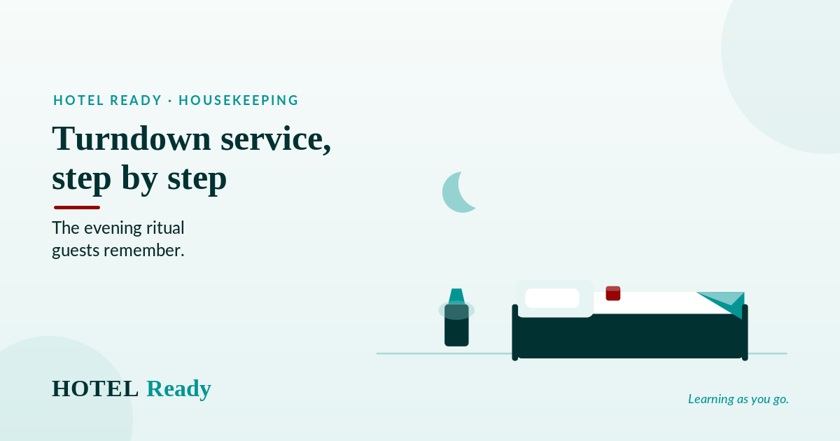 Turndown service, step by step: the evening ritual guests remember — HOTEL Ready